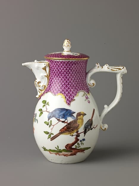 Covered jug by unknown artist, ca. 1760.