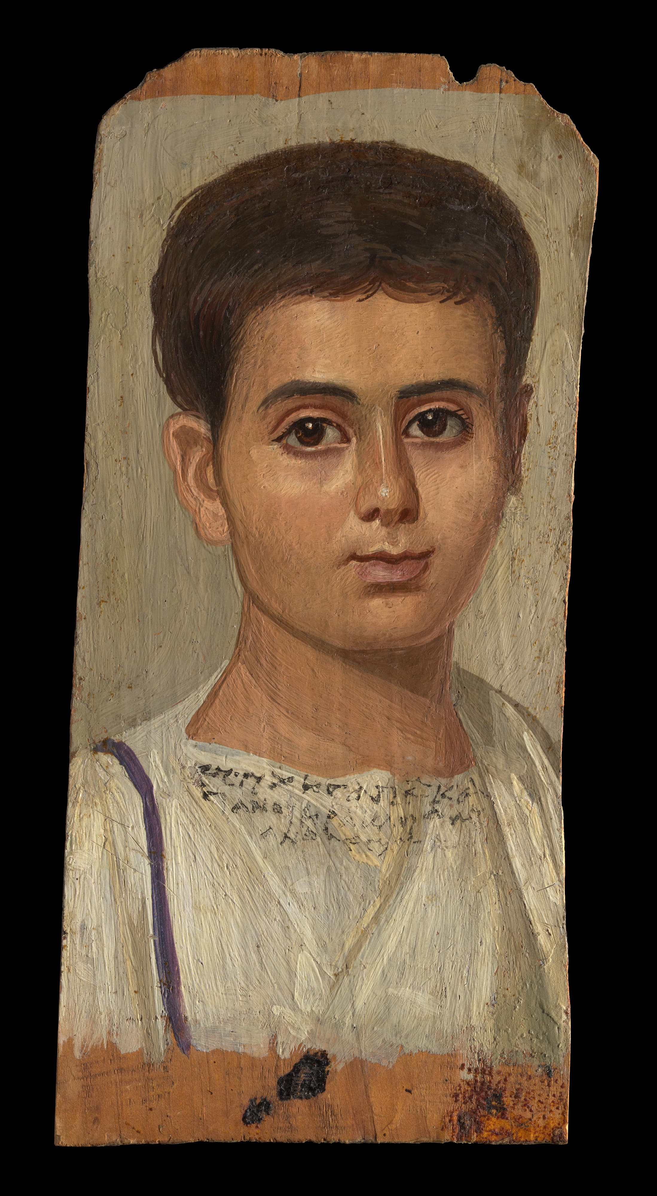 Portrait of the Boy Eutyches by unknown artist, A.D. 100–150.