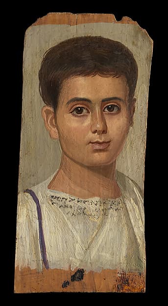 Portrait of the Boy Eutyches by unknown artist, A.D. 100–150.