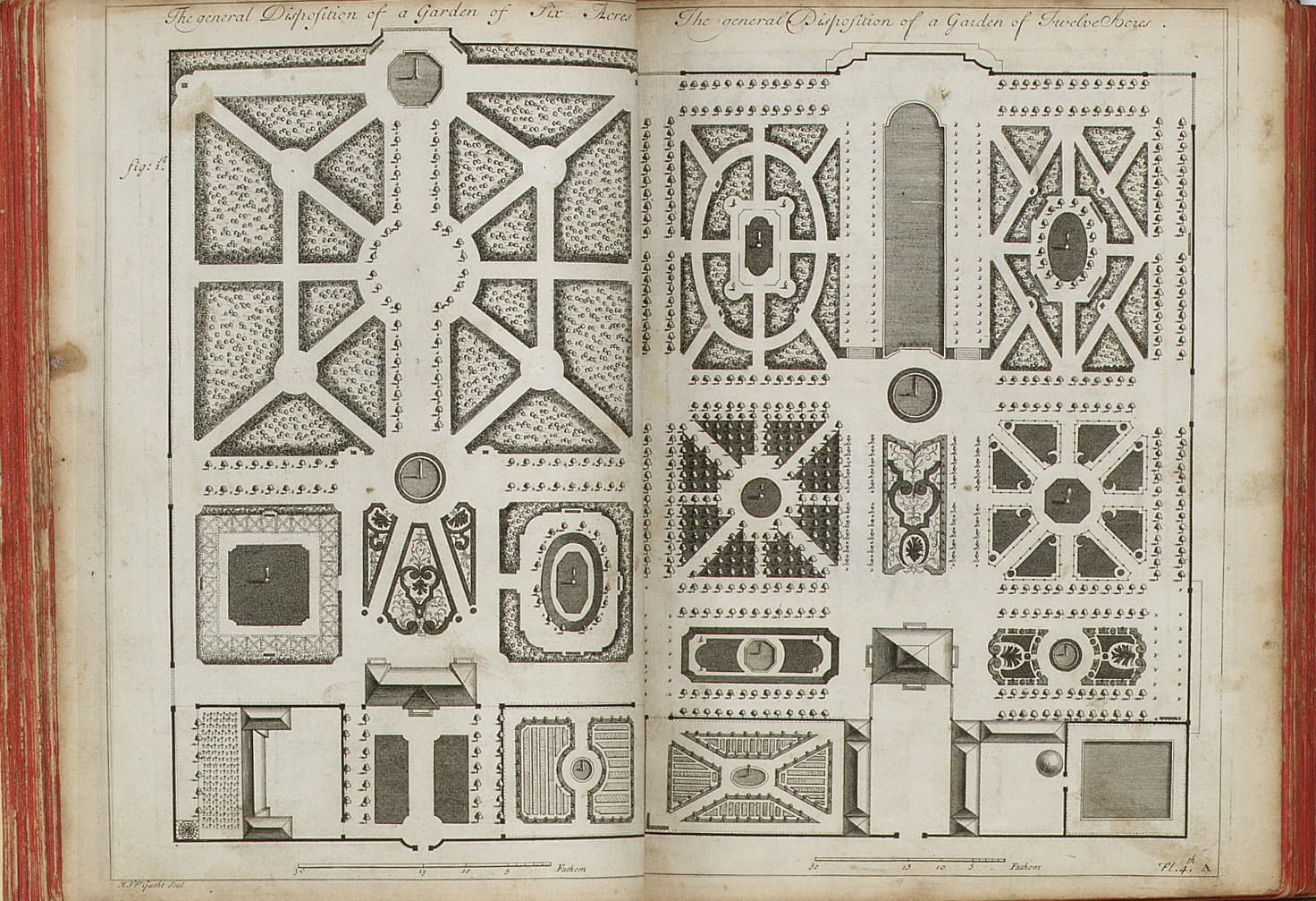 The Theory and Practice of Gardening : Wherein is Fully Handled all that Relates to Fine Gardens, Commonly called Pleasure-Gardens, as Parterres, Groves, Bowling-Greens &c. .... by Antoine Joseph Dézallier d'Argenville, 1712.